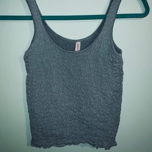 aeropostale blue smocked tank top